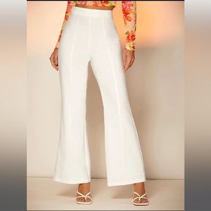 Shein White Flare Leg Pants Size S